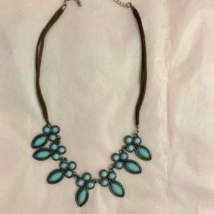 Turquoise color stone necklace